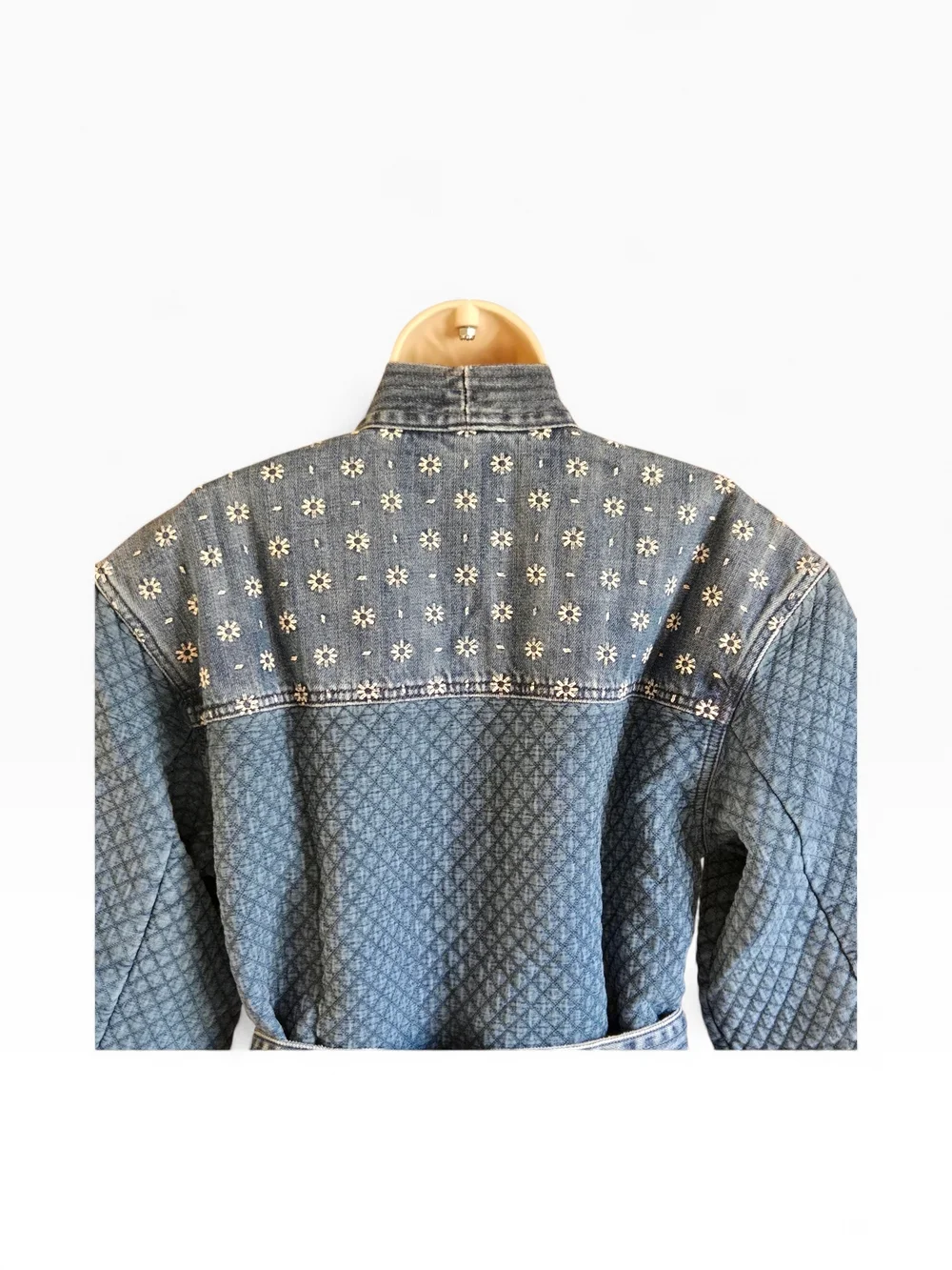 Hidden Embroidered Denim Kimono Oversized Small - Picture 6 of 10